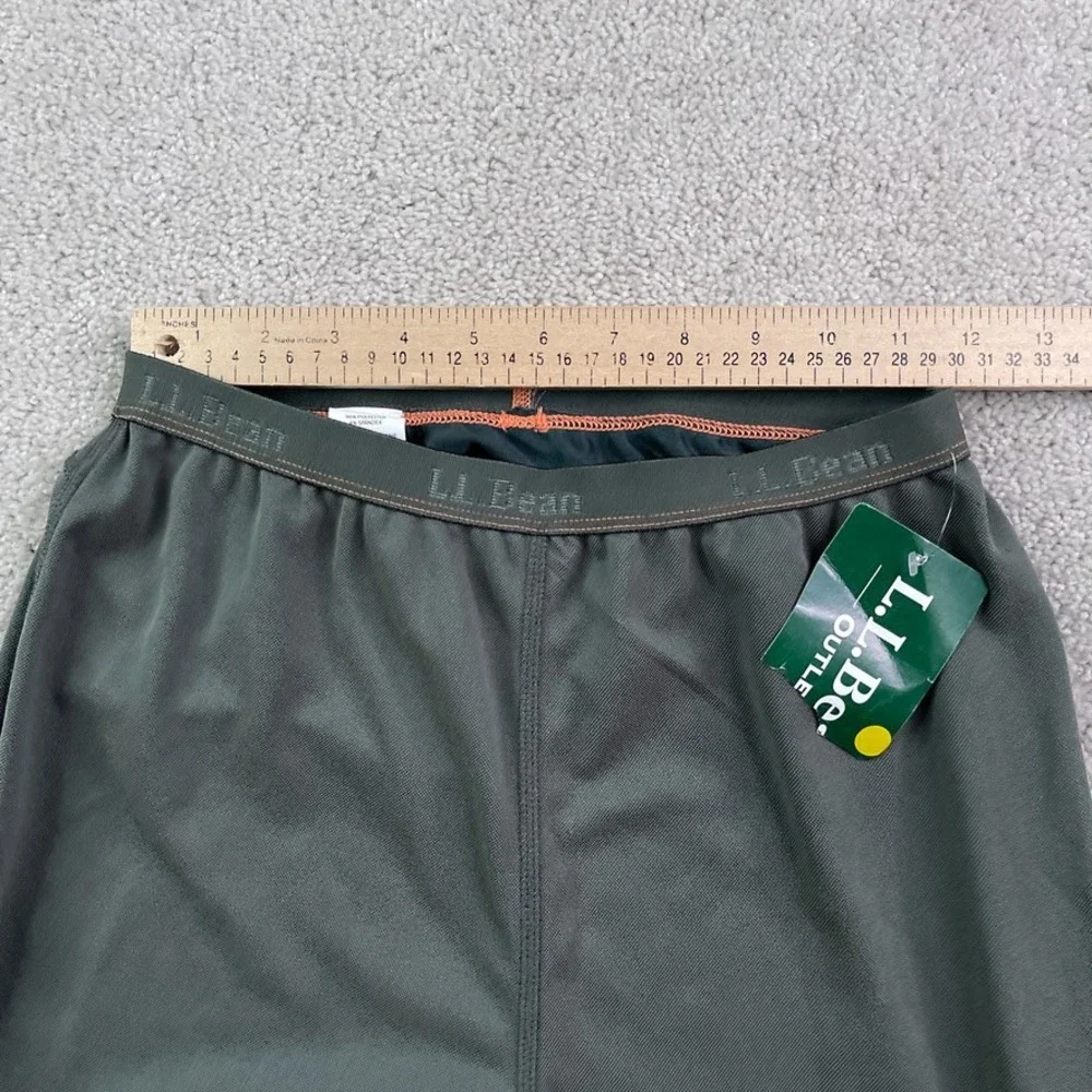 NEW LL Bean Pants Mens Small Gray Lightweight Base Layer Power Dry Leggings
